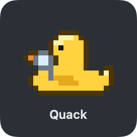 Quack inspecting the work through a magnifying glass