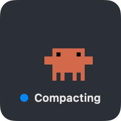 Compacting: it squashes down and kicks up dust